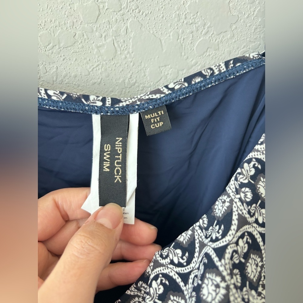 Niptuck ruffle Navy Tankini Size 12 - Picture 4 of 4